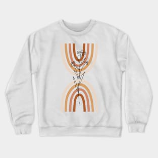 Boho minimal abstract rainbow art Crewneck Sweatshirt